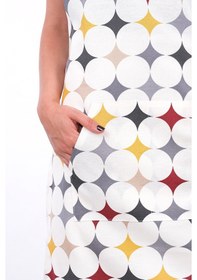 Resim Petra Mutfak Önlüğü Daire Kırmızı Siyah 