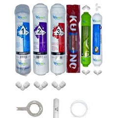 Resim Pemax Water Solutions Kapalı Kasa Su Arıtma Cihazlarına Uygun STD 6'lı Orijinal LG Kuno Mebran Alkali+Tatlandırıcı Set 