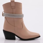 Resim Dgn K3303 Kadin Kovboy Bot Bej 