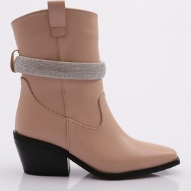 Resim Dgn K3303 Kadin Kovboy Bot Bej 