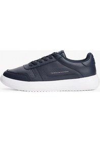 Resim Tommy Hilfiger Modern Hafif Tabanlı Deri Erkek Sneaker Fm0fm05529dw5 Mavi 