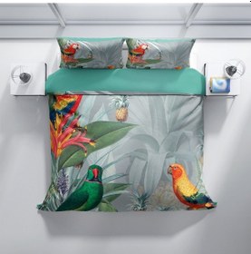 Resim Cattleya Parworld 3D Pamuk Saten Çift Kişilik Nevresim Takımı Çok Renkli 