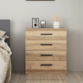 Resim Minar Kale Şifonyer 4 Çekmece - Dore Kahverengi 