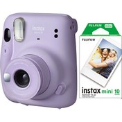 Resim Instax Mini 11 10'lu Film Lila Fotoğraf Makinesi Fujifilm