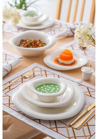 Resim Acar Cressa 6 Kişilik 27 Parça Yemek Takımı Beyaz 