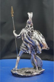 Resim Antik Yunan Mitolojisi Ares Heykel Biblo Savaş Tanrısını Yansıtan Dekoratif Aksesuar 27 Cm Gümüş 