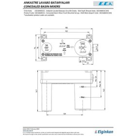 Resim Eca Tiera Ankastre Lavabo Bataryası Sıva Altı- Mat Siyah 102166601C1 