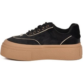 Resim Guja Siyah Yüksek Taban İçi Polarlı Bağcıklı Kadın Sneaker Çok Renkli 