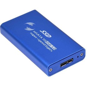 Resim USB 3.0 to msata ngff 1,8\ ssd harici harddisk kutusu mavi 