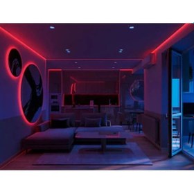 Resim Hortum Esnek 220v Şerit Led Kırmızı 4 Metre 4 Metre 