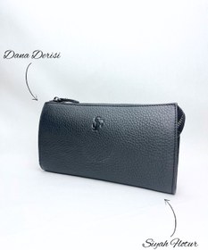 Resim Sergio Ferrari Hakiki Deri Clucth Çanta | Çok Bölmeli Gerçek Deri Erkek El Çantası Cüzdan Clutch Çanta 