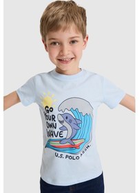 Resim U.s. Polo Assn. Erkek Çocuk Açık Mavi Tişört 50325606-vr003 Acık Mavı 