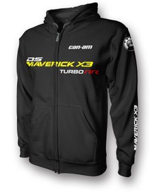 Resim Brp Can-Am Maverick X3 Ds Turbo RR Full Zip Hoodie - Yellow / 3XL 