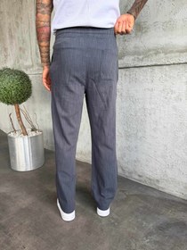 Resim Lacivert Keten Baggy Pantolon - M 