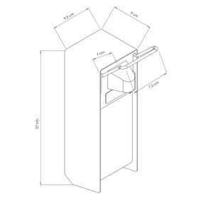 Resim Manuel Dezenfektan Dispenseri - 1000 ml - 20 Adet - Paslanmaz Çelik 