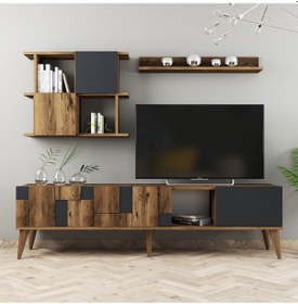 Resim Variant Madrid Tv Ünitesi - Ceviz / Antrasit 