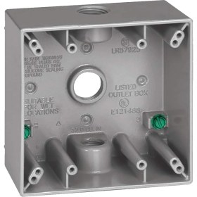 Resim Electric 14352 3/4-Inç 3 Delik Edilir Box, Gri 