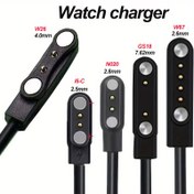 Resim Akıllı Saat Şarj Adaptörü USB Şarj Kablosu Kablosu 2 Pin 4 Pin Akıllı Saat Güç Şarj Kablosu Aksesuarları İçin Dock Şarj Cihazı 