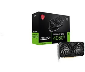 Resim MSI GeForce RTX 4060 Ti Ventus 2X Black 8G OC 8 GB 128 GB Bit GDDR6 DLSS 3 Ekran Kartı MSI