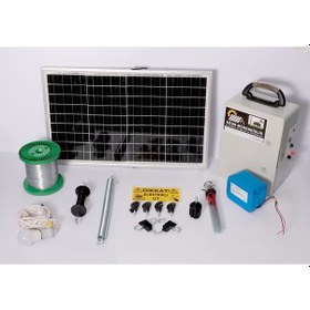 Resim Elektrikli Çit 18a Lifepo Set-2 Domuz Ayı Kovucu 50 Watt Panel 500mt Galv. 100 Ad. Ağaç İzolatör 