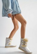 Resim Kadın Gümüş Bot&bootie&postal&ugg 