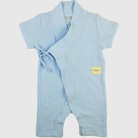 Resim Uzun Kimono Tulum Bebek Mavisi Mavi 