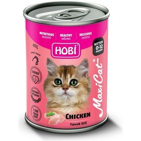 Resim Hobi Maxicat Tavuklu Yavru Kedi Konservesi 12 x 400 G 