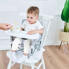 Resim 1 adet Çocuk Katlanabilir Yemek Sandalyesi, Taşınabilir, Ayrılabilir Tabak, Evde Bebekler İçin Yemek Yeme ve Açık Hava Piknik Sandalyesi Paskalya Hediyesi 
