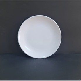 Resim 12 Adet Standart Düz Melamin Tatlı & Yemek Servis Tabağı 28 Cm - Beyaz Beyaz 