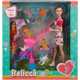 Resim SDT Group Belissa'nın Annesi Pikniğe Gidiyoruz Bebek Seti 30 cm 