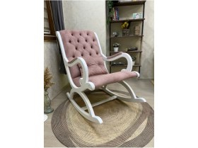 Resim Asedia Rustik Lake Natura Pembe Sallanan Sandalye Dinlenme Emzirme Baba Tv Okuma Uzanma Koltuğu 