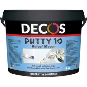 Resim DECOS Putty 10 - Rölyef Macun Pasta 4 Kg 