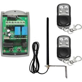 Resim Quartz Realm Evrensel Garaj Kapısı Uzaktan Kumanda 2 Kanal 433MHZ Uzaktan Kumanda, Alıcı, Anten Yedek 433MHZ Açıcı (Yurt Dışından) 