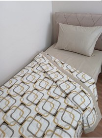 Resim Desenli Yatak Örtüsü Taş 