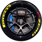 Resim P Zero Lastik Yazısı 4Lastik İçin Set Tüm Lastik Yanaklarına Uyumlu 31MM Araç Lastik Stickeri Sarı 