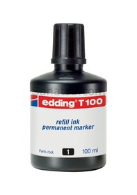 Resim Edding T100 Permanent Marker Mürekkebi 100 Ml. Siyah 