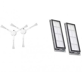 Resim Xiaomi Mi Robot Vacuum Mop Essential 2 in 1 Robot Süpürge ve Paspas Aksesuar Seti 2 adet hepa filtre 2 adet yan fırça 