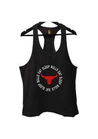 Resim Top Glory Bulls Siyah Gym Fitness Tank Top Sporcu Atleti 