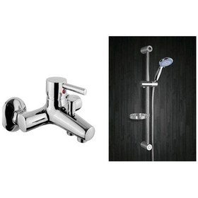 Resim Erce Delta Banyo Bataryası Sürgülü Duş Takımı Krom 