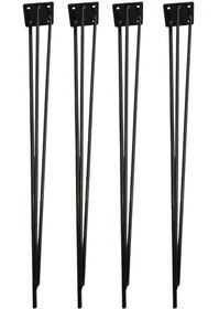 Resim Evnalia Metal Firkete Ayak 50 Cm 4'lü Set Kaşıklık Orta Sehpa Zigon Kütük Ayak 