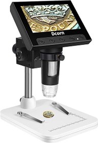 Resim Dcorn 4.3" LCD Dijital Mikroskop 8 Ayarlanabilir LED Işıklı 10X-1000X 