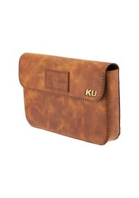 Resim Twingold İsme Özel Çıtçıtlı Küçük El Çantası - %100 Rainbow Deri - Ac14001 - Camel Camel 