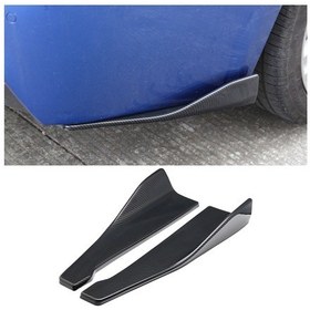 Resim Araba Evrensel Arka Köşe Koruma Plakası Araba Modifiye 48cm Arka Kürek Karbon Fiber 