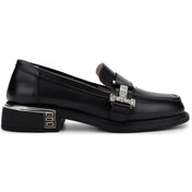 Resim Tamer Tanca Kadın Hakiki Deri Siyah Deri Loafer Ayakkabı 1061 8118 Bn Ayk Y25 Sıyah Dr Siyah 