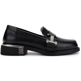 Resim Tamer Tanca Kadın Hakiki Deri Siyah Deri Loafer Ayakkabı 1061 8118 Bn Ayk Y25 Sıyah Dr Siyah 