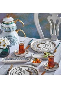 Resim Neva N3164 Mentol Jülide 26 Prç Kahvaltı Takımı Yeşil 