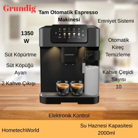 Resim Grundig Kva 7230 1350 W Tam Otomatik Espresso Makinesi+ Mutfak Hassas Dijital Tartı Hediye 