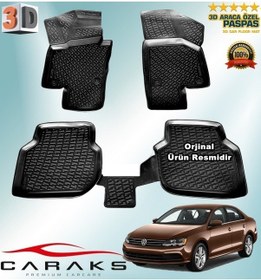 Resim Jetta 3D Paspas Havuzlu 2011 - 2020 Arası Siyah N11.26632 