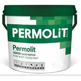 Resim Permolit Süper Tavan Boyası Beyaz Renk 10 kg Mat Dekoratif İç Mekan Boyası 