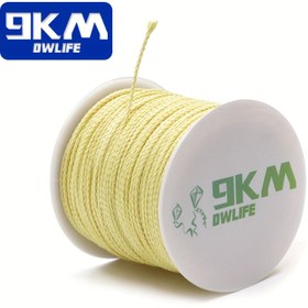 Resim 9KM DWLIFE Yüksek Mukavemetli Örgülü Kevlar Balıkçılık Hattı - %100 Dupont Kevlar, Ucuz ve Dayanıklı Sarı Yardımcı İp Uçurtma, Roketçilik, Kamp ve Kendin Yap Projeleri için, Uçurtma Temel Gereksinimleri | Markalı Makara Tasarımı | Hafif Kevlar, Uçurtma İpi 